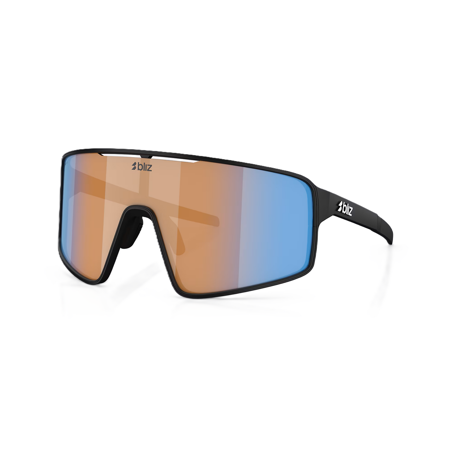 BLIZ P001 Gafas Negro Mate Coral/Naranja Lente Azul Iridium