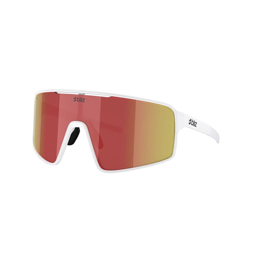 BLIZ P001 Blanco Mate Marco Marrón Rojo Espejo Gafas