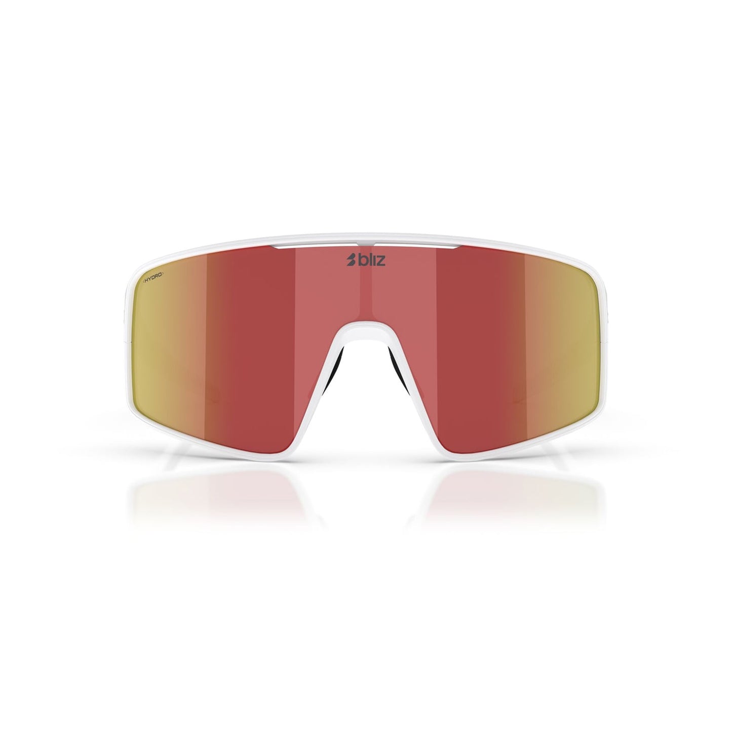 BLIZ P001 Blanco Mate Marco Marrón Rojo Espejo Gafas