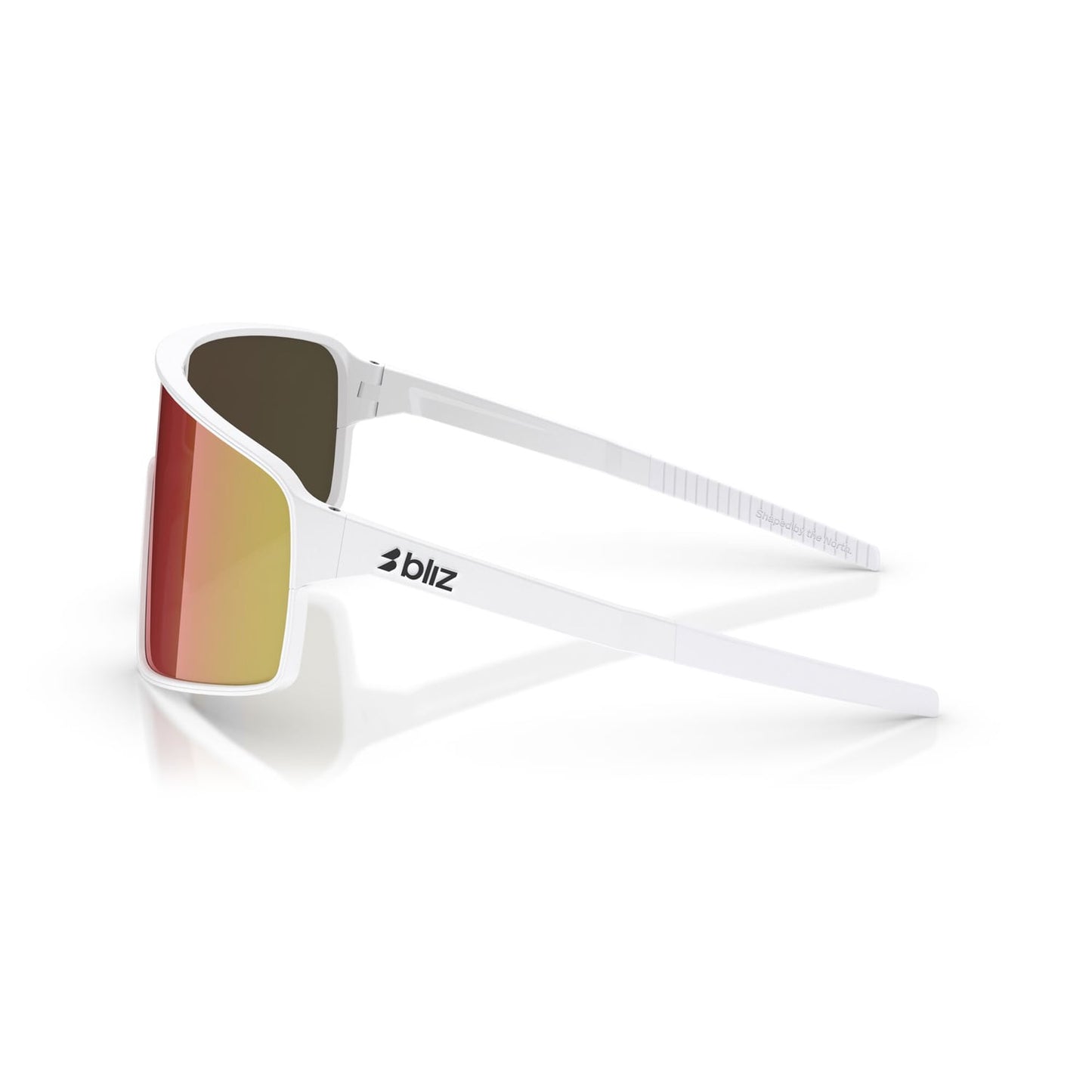 BLIZ P001 Blanco Mate Marco Marrón Rojo Espejo Gafas
