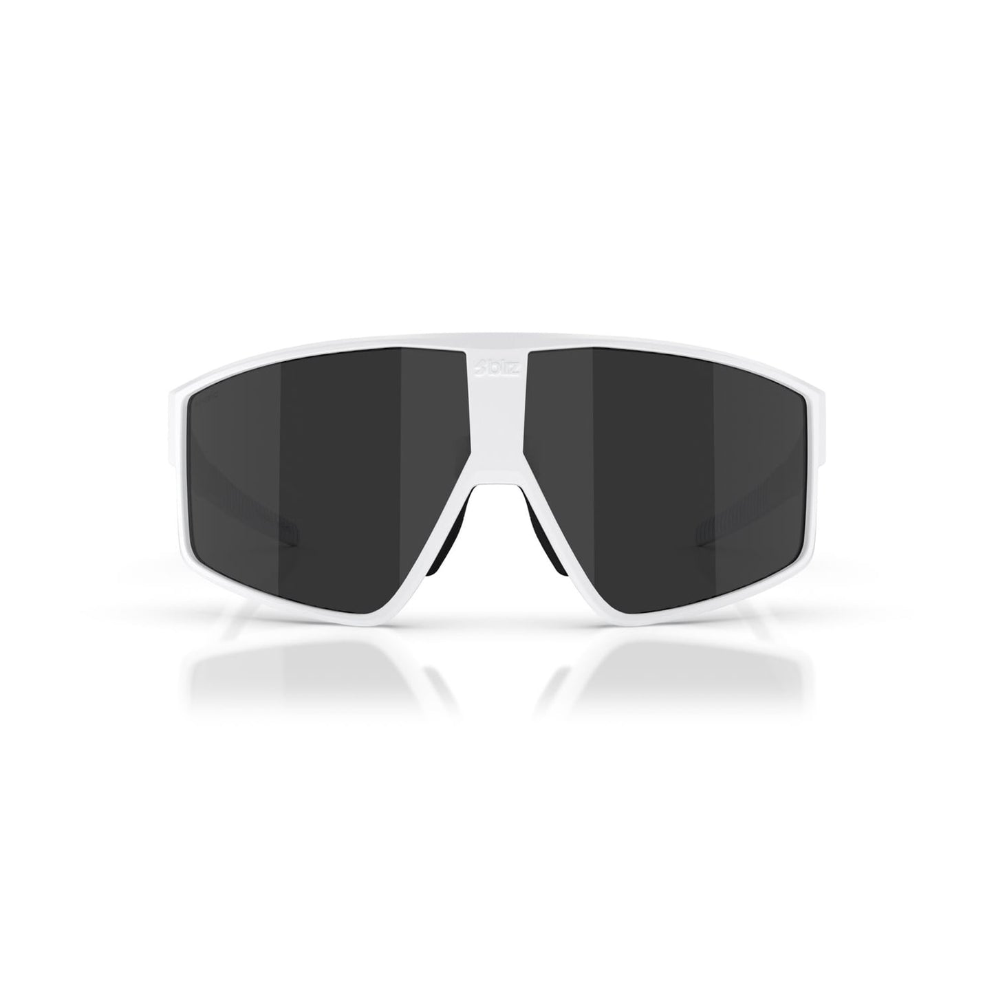 BLIZZ P002S Blanco Mate Lente Gris Ahumado Gafas