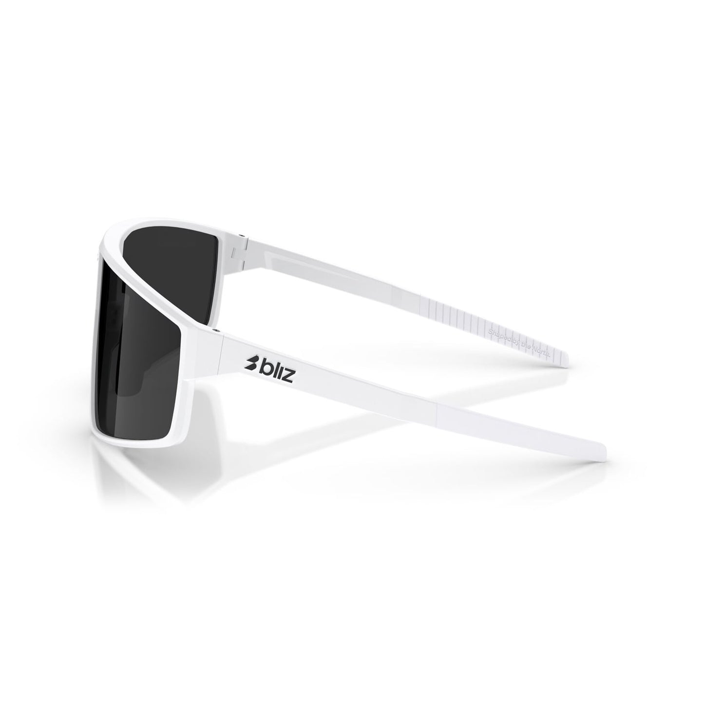 BLIZZ P002S Blanco Mate Lente Gris Ahumado Gafas