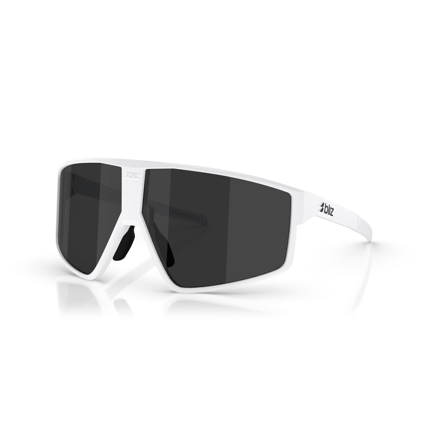 BLIZZ P002S Blanco Mate Lente Gris Ahumado Gafas