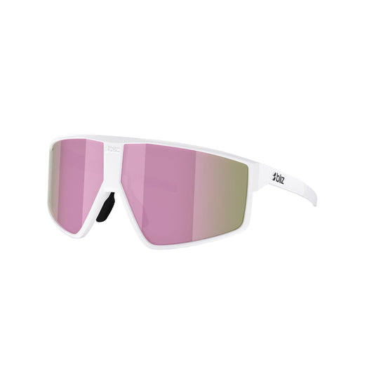 BLIZZ P002S Mate Blanco Marco Marrón Rosa Gafas