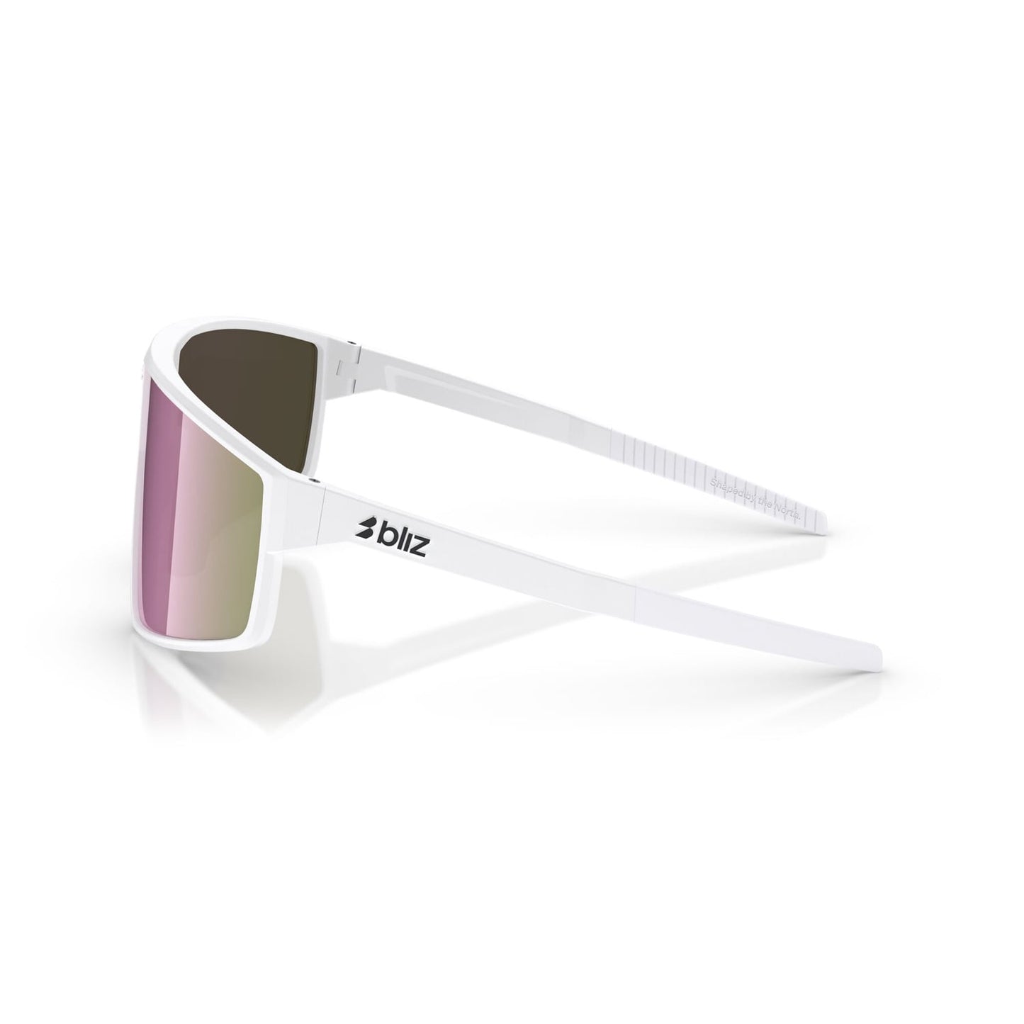 BLIZZ P002S Mate Blanco Marco Marrón Rosa Gafas