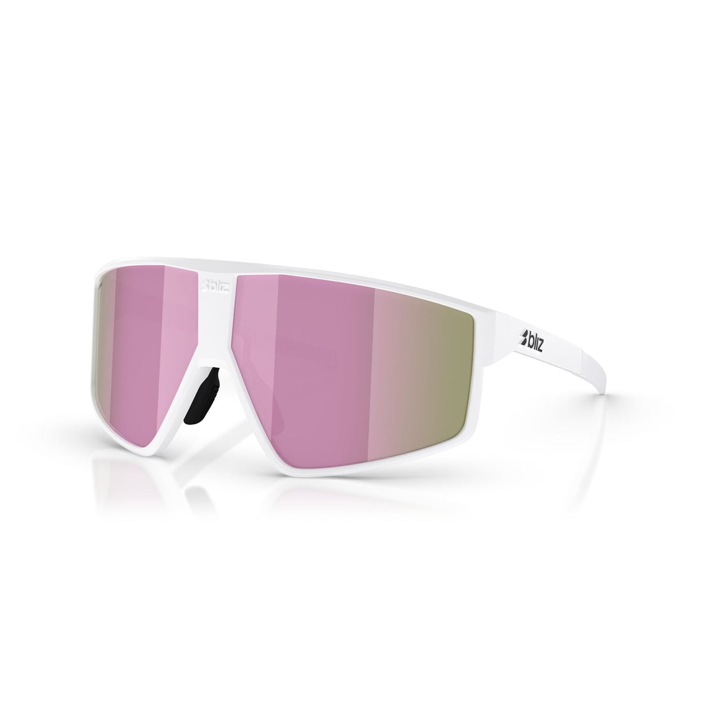 BLIZZ P002S Mate Blanco Marco Marrón Rosa Gafas