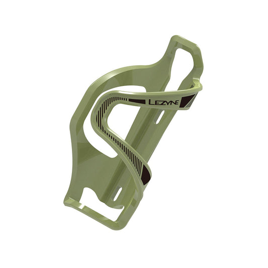 Portabidón LEZYNE FLOW CAGE SL-L de extracción por la izquierda, verde militar