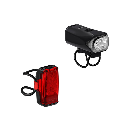 Kit de luces LEZYNE KTV DRIVE 300+ delantera y KTV+ DRIVE trasera, negras