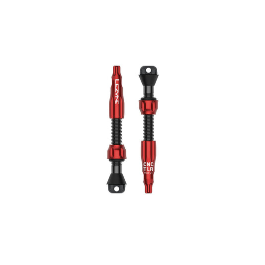 Pack de 2 válvulas tubeless LEZYNE CNC PRO de 44 mm rojas