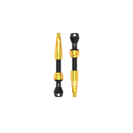 Pack de 2 válvulas tubeless LEZYNE CNC PRO de 44 mm doradas