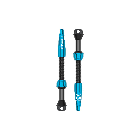 Pack de 2 válvulas tubeless LEZYNE CNC PRO de 60 mm azules