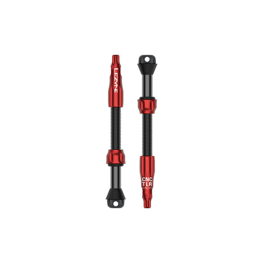 Pack de 2 válvulas tubeless LEZYNE CNC PRO de 60 mm rojas