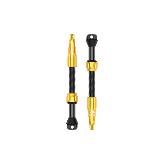 Pack de 2 válvulas tubeless LEZYNE CNC PRO de 60 mm doradas