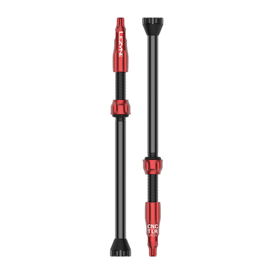 Pack de 2 válvulas tubeless LEZYNE CNC de 80 mm rojas