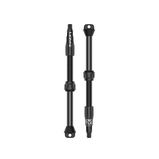 Pack de 2 válvulas tubeless LEZYNE CNC PRO de 80 mm negras