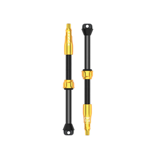 Juego de 2 válvulas tubeless LEZYNE CNC PRO de 80 mm, dorado