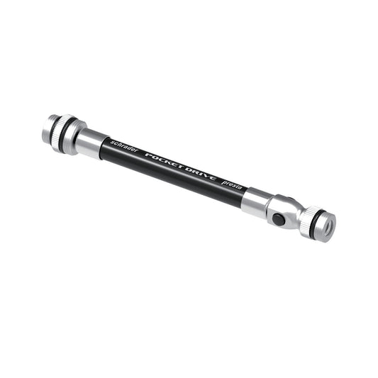 Tubo flexible de recambio LEZYNE ABS Flex Presta/Schrader Pocket Drive Mini negro/plata