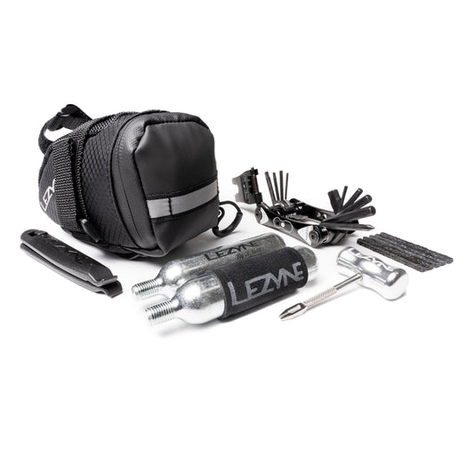 Bolsa de sillín LEZYNE Caddy con kit tubeless
