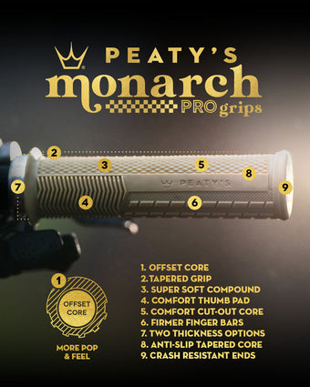 Grips PEATY'S MONARCH PRO KNURL Supersoft Brick Red