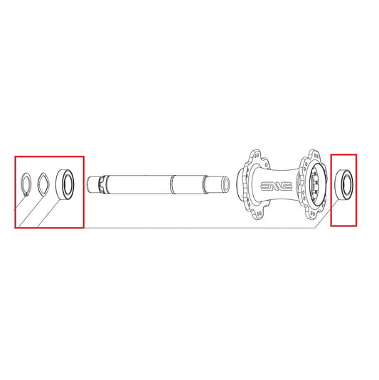 Rodamiento Bujes Traseros 17×28×7mm.ENVE INNERDRIVE
