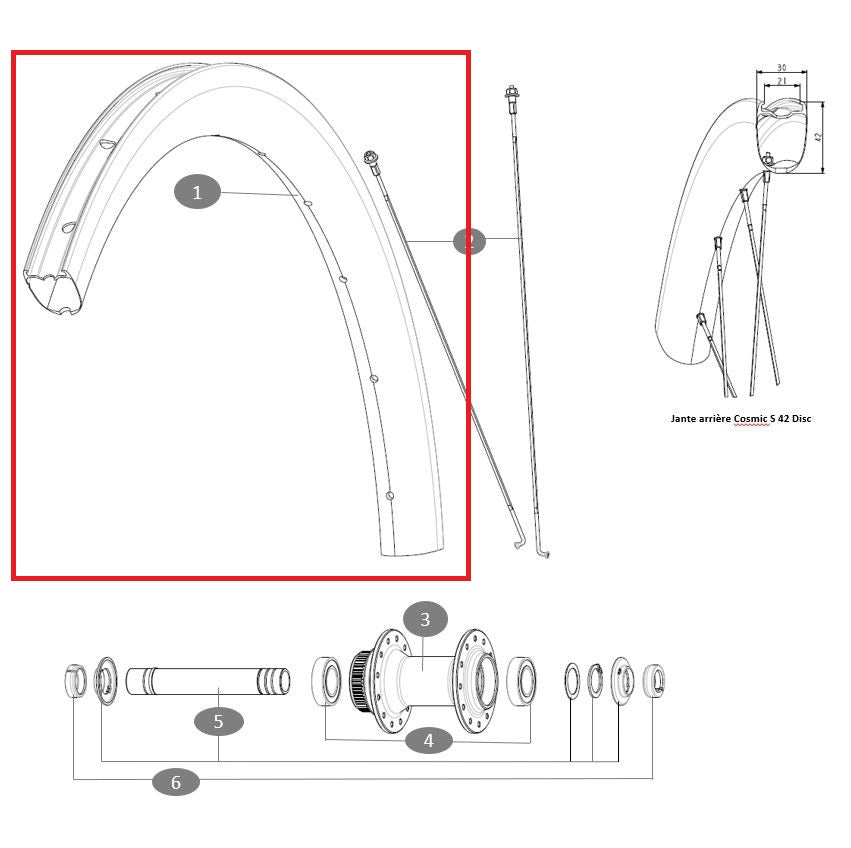Kit Rueda Delantera Disco MAVIC COSMIC S42