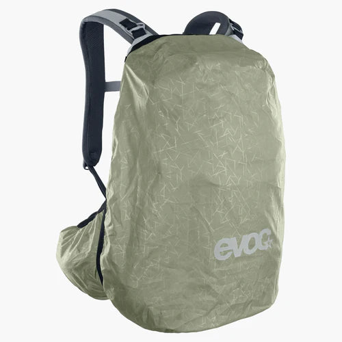 Mochila con protector dorsal EVOC TRAIL PRO 16 L, gris