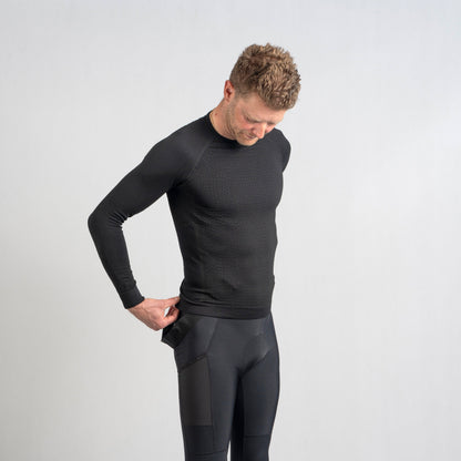 Camiseta interior de manga larga GRIPGRAB PACR WINTER SEAMLESS negra