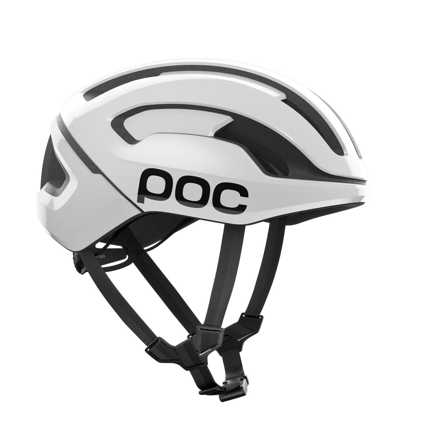 Casco de carretera POC OMNE AIR MIPS Logo Blanco/Negro Mate