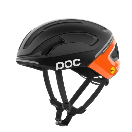 Casco de carretera POC OMNE BEACON MIPS Negro/Naranja fluorescente AVIP