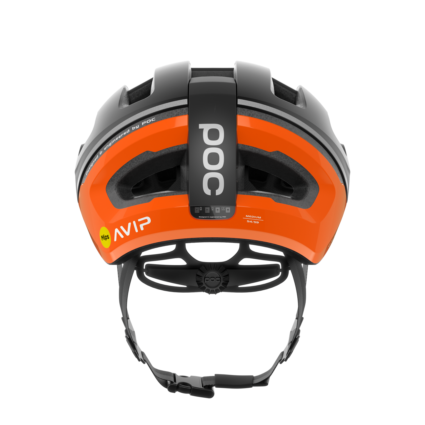 Casco de carretera POC OMNE BEACON MIPS Negro/Naranja fluorescente AVIP