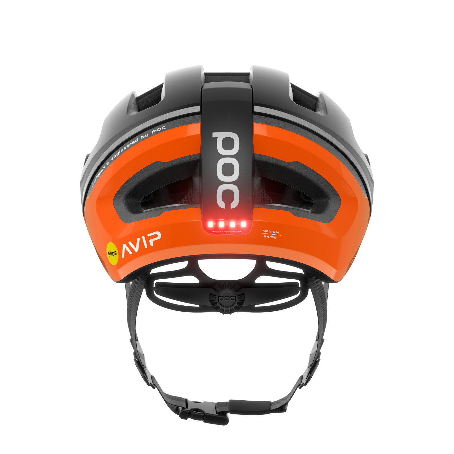 Casco de carretera POC OMNE BEACON MIPS Negro/Naranja fluorescente AVIP