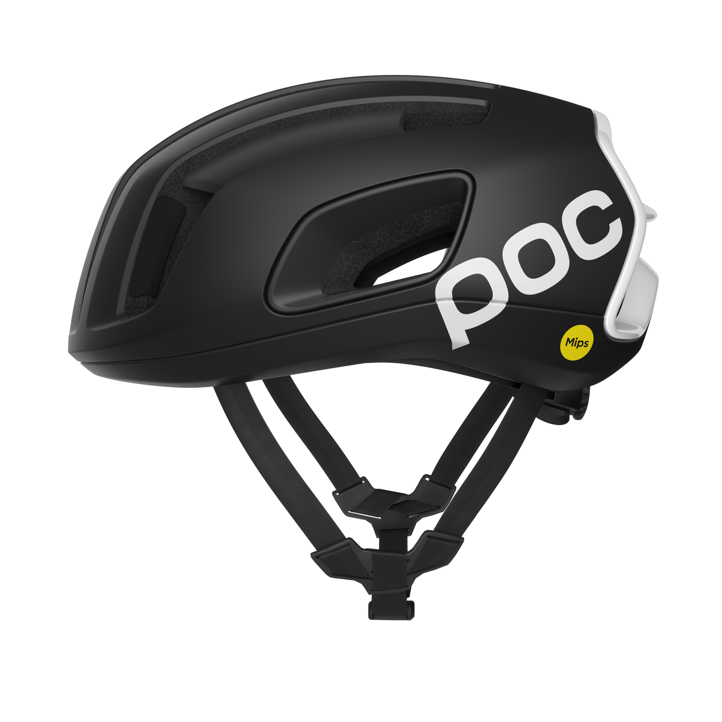 Casco de carretera POC CYTAL MIPS Negro/Blanco Logo mate