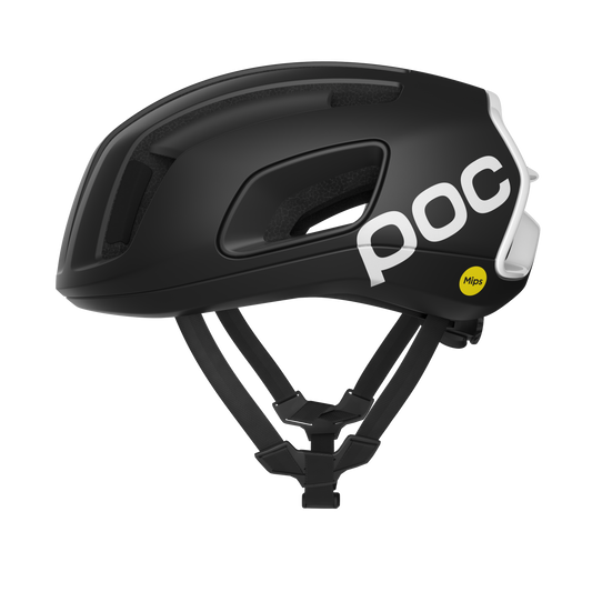 Casco de carretera POC CYTAL Negro/Blanco Logo mate