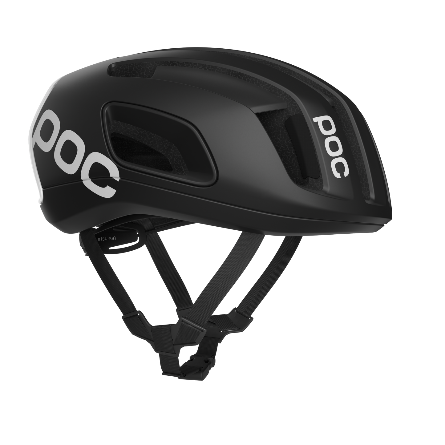 Casco de carretera POC CYTAL MIPS Negro/Blanco Logo mate