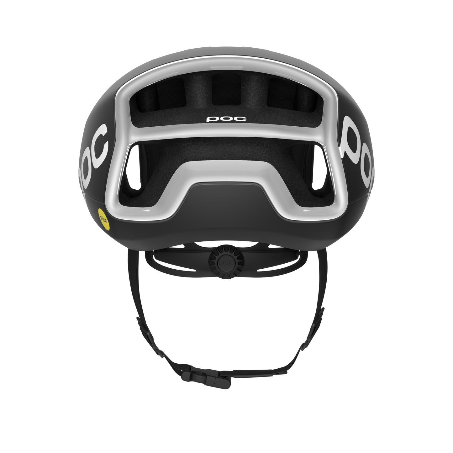 Casco de carretera POC CYTAL MIPS Negro/Blanco Logo mate
