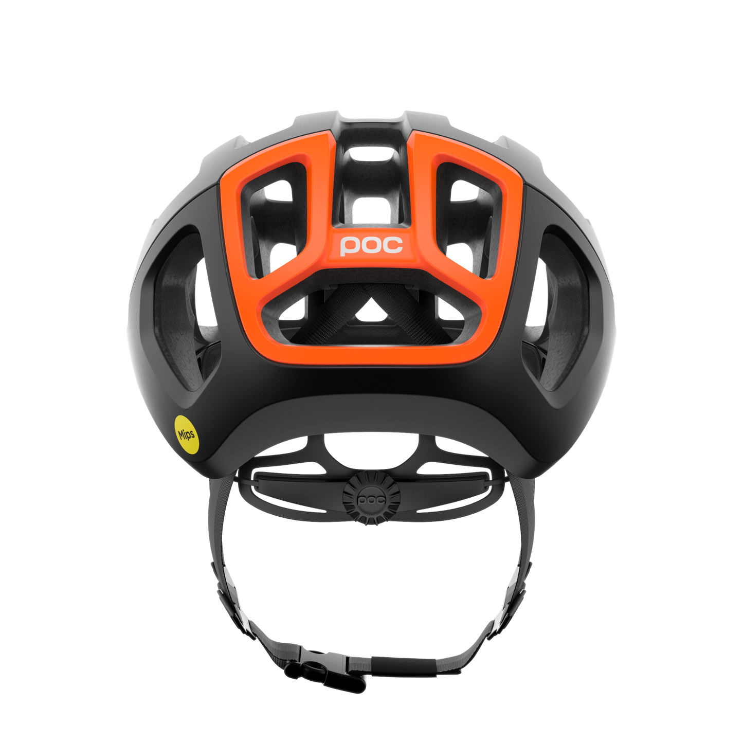 Casco de carretera POC VENTRAL AIR MIPS Negro/Naranja Fluo Mate
