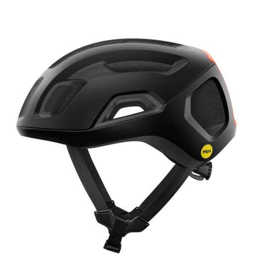 Casco de carretera POC VENTRAL AIR MIPS Negro/Naranja Fluo Mate