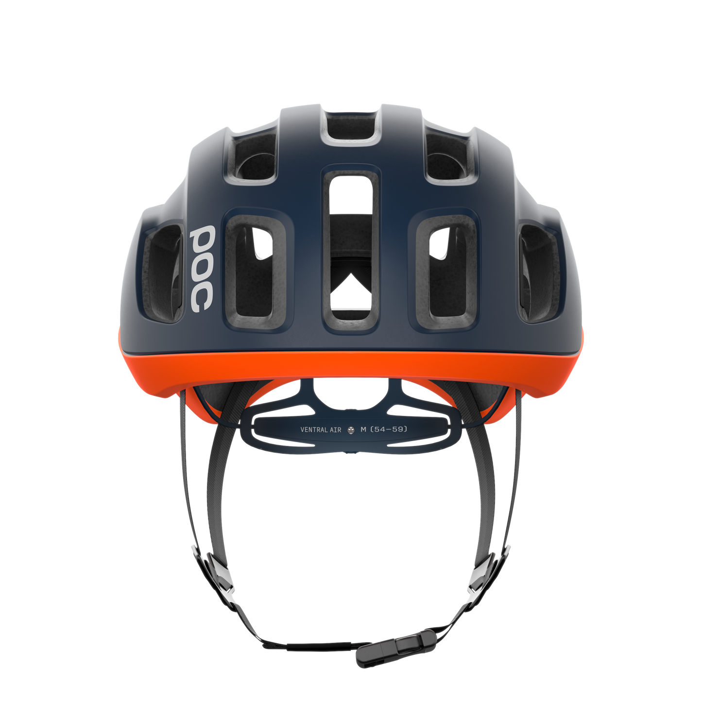 Casco de carretera POC VENTRAL AIR MIPS Azul marino/Naranja/Blanco mate