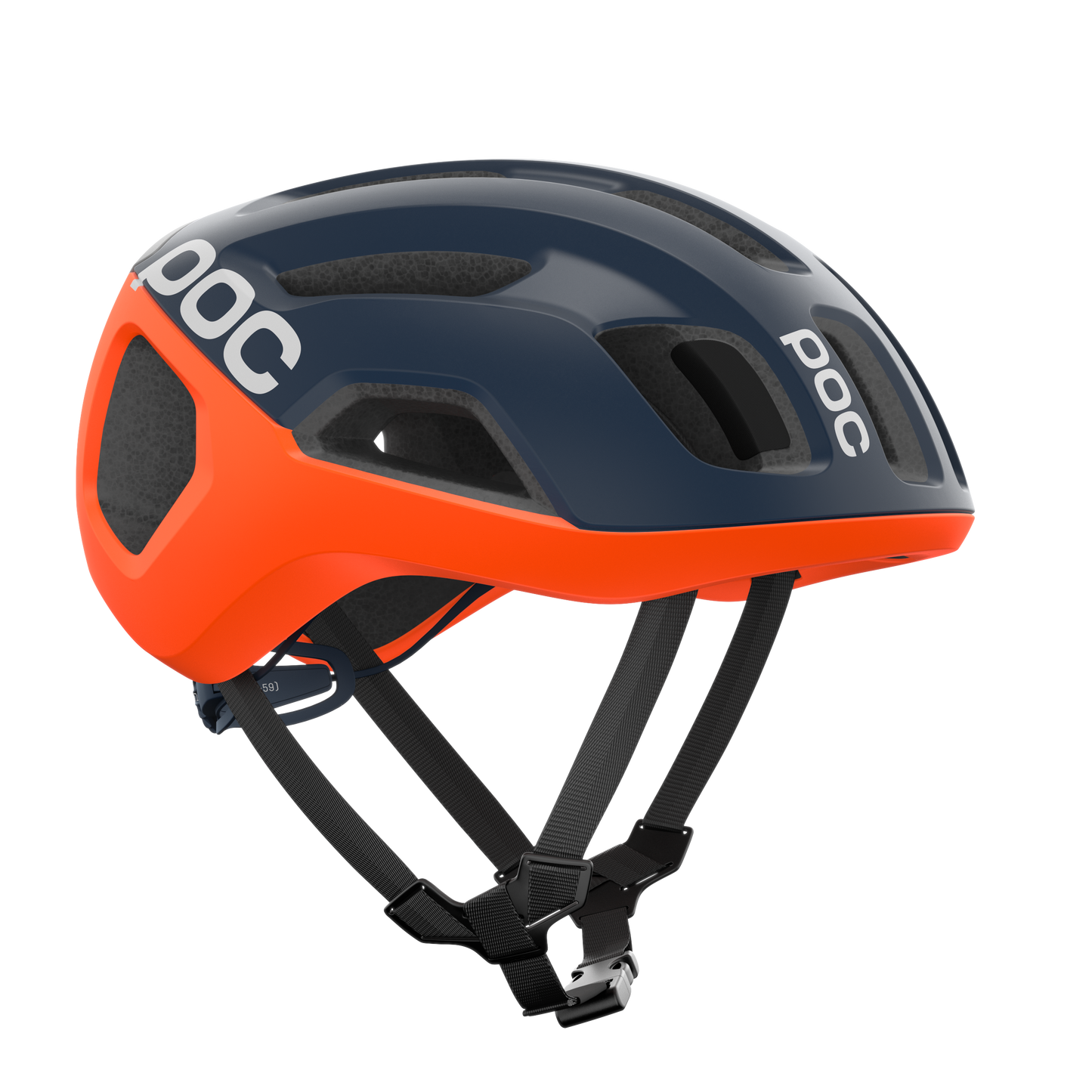 Casco de carretera POC VENTRAL AIR MIPS Azul marino/Naranja/Blanco mate