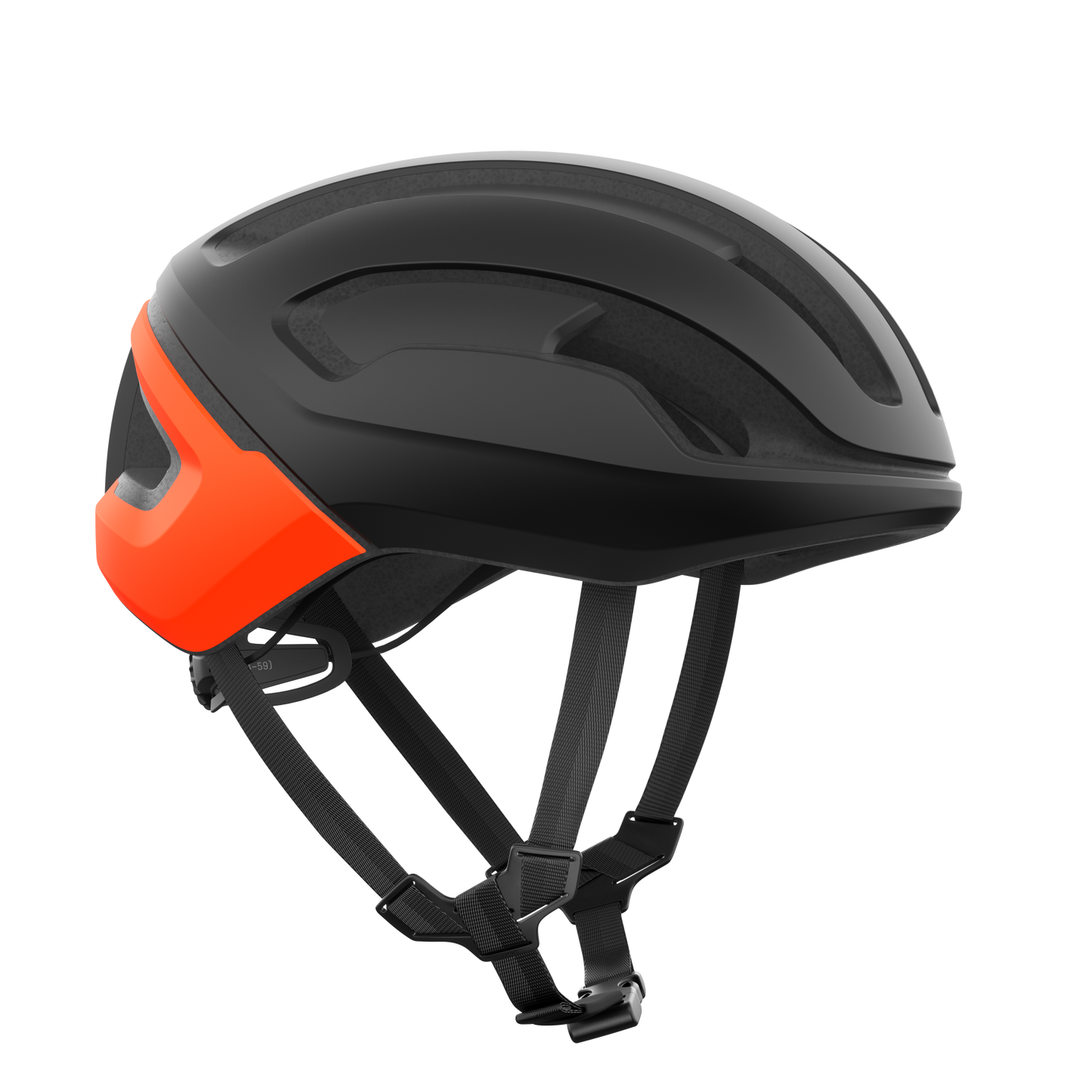 Casco de carretera POC OMNE AIR MIPS Negro Mate/Naranja Fluo
