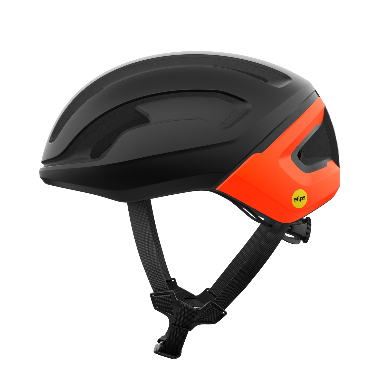 Casco de carretera POC OMNE AIR MIPS Negro Mate/Naranja Fluo