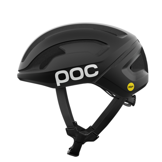 Casco de carretera POC OMNE AIR MIPS Logo Negro Mate/Blanco
