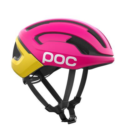 Casco de Carretera POC OMNE AIR MIPS Logo Rosa/Amarillo