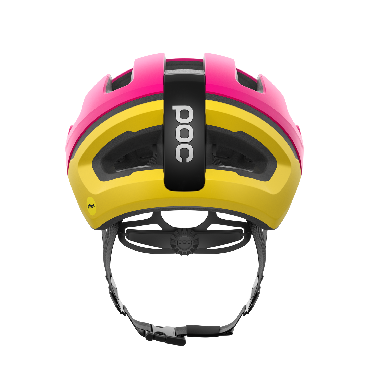 Casco de carretera POC OMNE AIR MIPS Logo Rosa/Amarillo