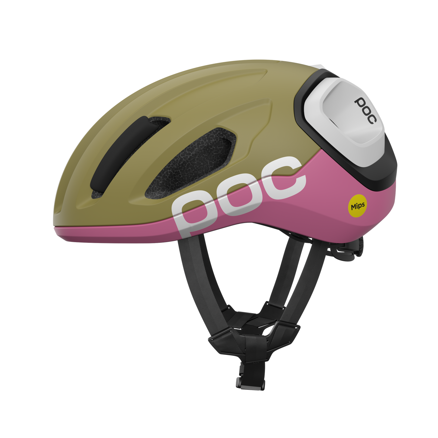 Casco de carretera POC AMIDAL MIPS Caqui/Rosa mate