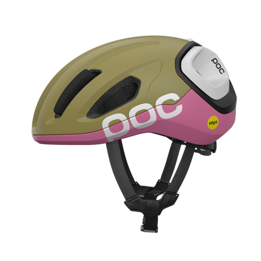 Casco de carretera POC AMIDAL MIPS Caqui/Rosa mate