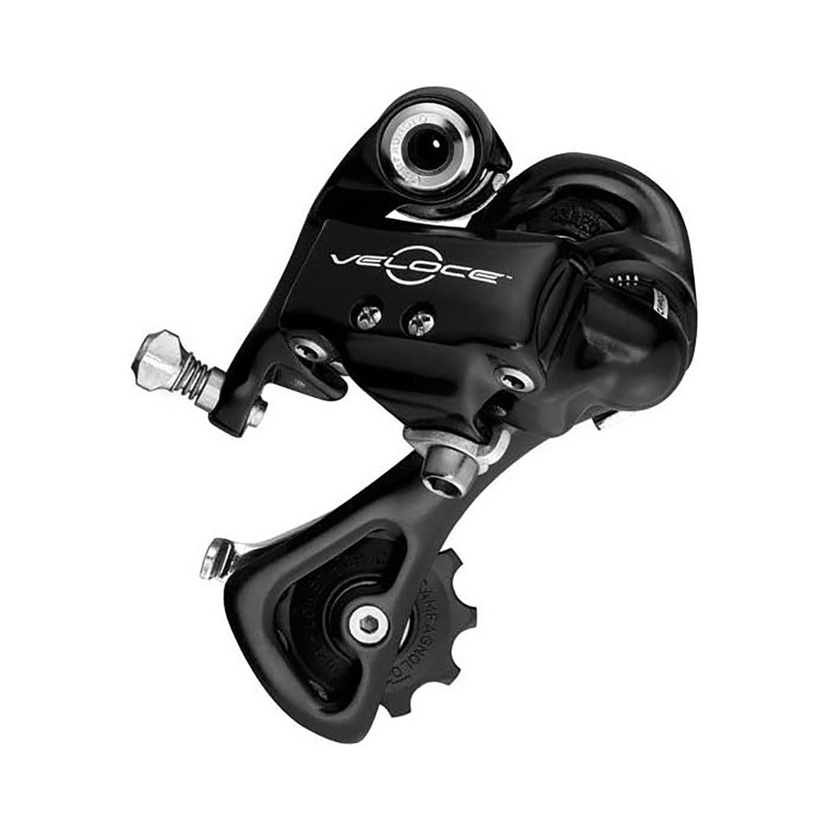 Cambio trasero CAMPAGNOLO VELOCE de 9/10 velocidades con caja corta – vista del producto sobre fondo blanco