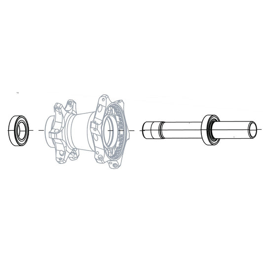 Eje de Rueda Delantera ZIPP Cognition Rim Brake NSW Rodamientos #11.2018.032.000