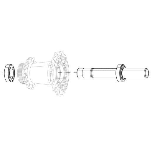 Eje de Rueda Trasera ZIPP Cognition NSW Disc Brake Rodamiento trasero #11.2018.052.001