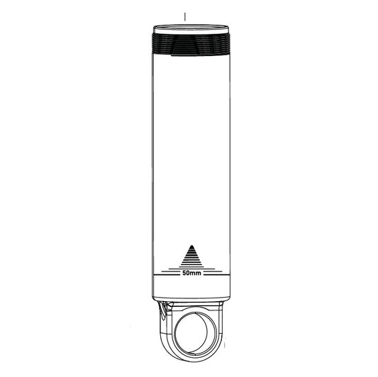 Cuerpo de amortiguador ROCKSHOX con ojal estándar de 60 mm y tope hidráulico para SUPER DELUXE C1-C2 #11.4118.054.600